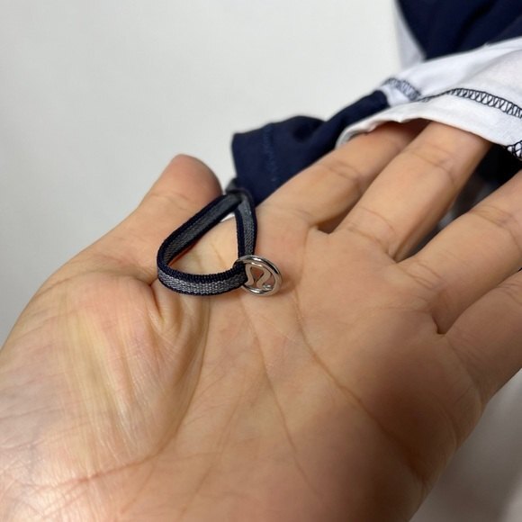 Lululemon Run: Chase Me Tank Wide Bold Stripe Printed White Deep Indigo 6 - Picture 5 of 6